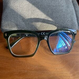 Peepers Green Square Peepers Bluelight Glasses